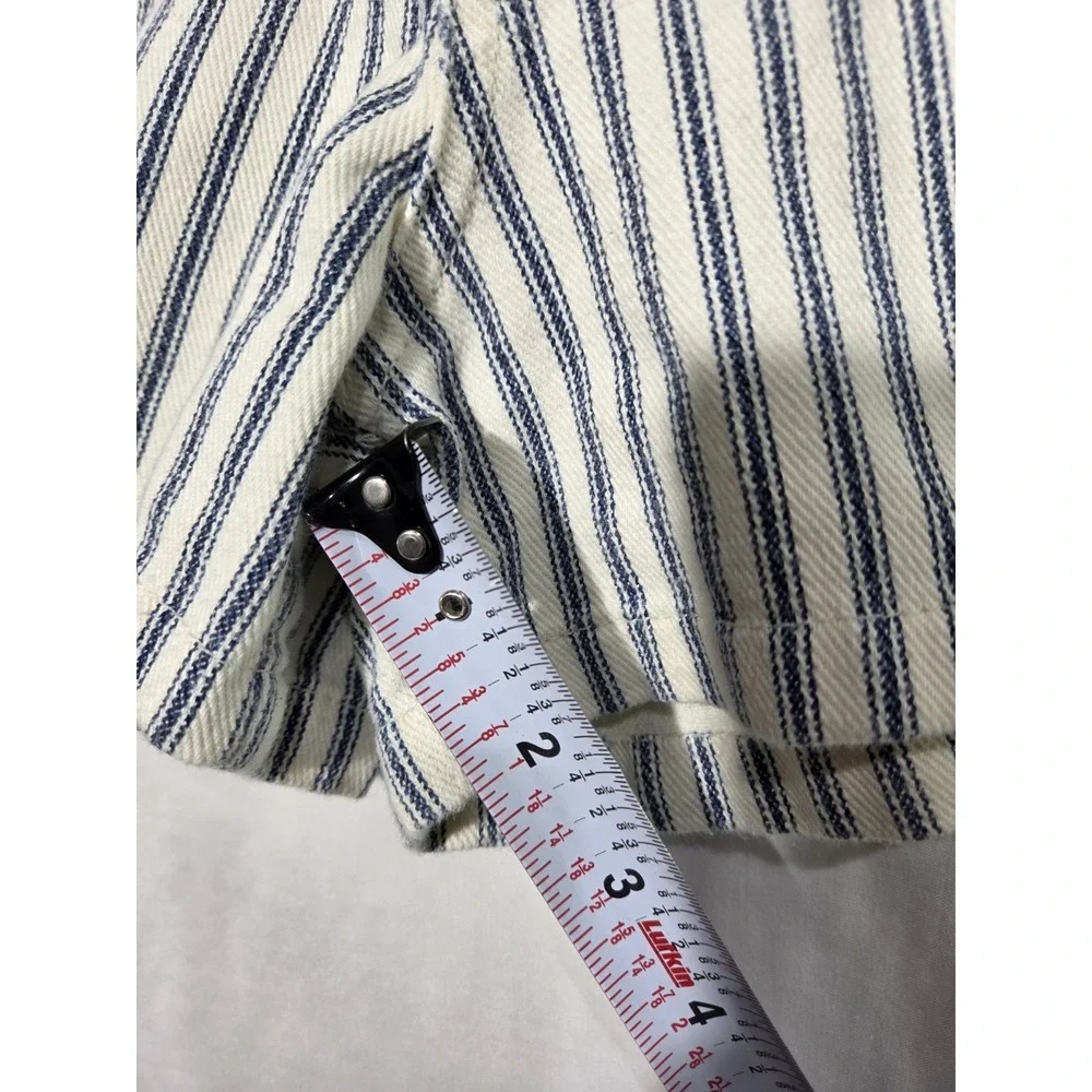 Y2K Express Jeans Hickory Striped‎ Womens Shorts 9/10 Waist Sz 29